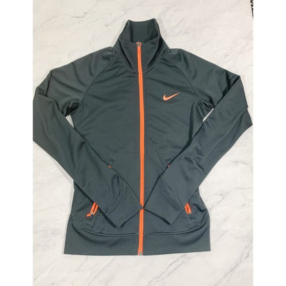 Nike Sweaters - Nike Grey and Coral (Salmon Pink) Zip Up Jacket
